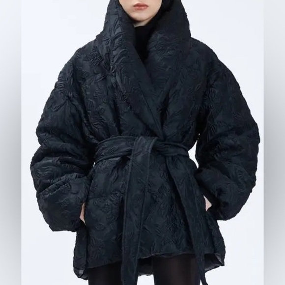 Nicole Benisti Jackets & Blazers - Nicole Benisti Priscilla Floral Jacquard Jacket Puffer